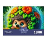 hérisson, Puzzle De 1000 Pièces, Défi De Réflexion Captivant Offrant Plaisir Et Détente, Activité Agréable pour Moments Solitaires Ou Partagés, Adapté Aux 12 Ans Et Plus, 52x38cm/1000pcs