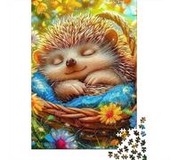 hérisson Puzzles 1000 Pièces Cadeau Unique Jeu Éduchatif Challenge Toy À De Qualité Supérieure Peinture Art pour Adultes Enfants 1000pcs (75x50cm)