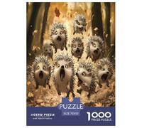 hérisson Puzzles 1000 Pieces Cadeau Unique Jeu Éduchatif Défi Jouet À De Qualité Supérieure Peinture Art pour Adultes Et Enfants 70x50cm/1000pcs