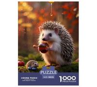 hérisson Puzzles De 1000 Pièces pour Adultes Animaux Classiques pour Jeux Et Activités Familiales Stimulantes, Art Adultes Enfants 38x26cm/1000pcs