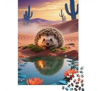 Hérisson Pygmée Africain Puzzle 1000 Pièces Adulte Puzzle Jeu éducatif Défi Jouet Cadeau Unique Cadeaux pour Femmes 1000pcs (75x50cm)