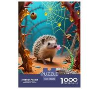 hérisson pygmée Africain Puzzles 1000 Pieces Cadeau Unique Jeu Éducatif Défi Jouet À De Qualité Supérieure Peinture Art pour Adultes Et Enfants À Partir De 12 Ans 38x26cm/1000pcs