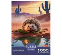 hérisson pygmée Africain Puzzles 1000 Pieces Cadeau Unique Jeu Éducatif Défi Jouet À De Qualité Supérieure Peinture Art pour Adultes Et Enfants 38x26cm/1000pcs