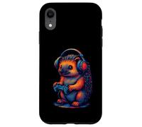 Hérisson rétro Gamer Vintage Gaming Amoureux des Animaux Coque pour iPhone XR