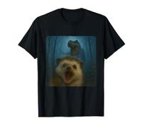Hérisson Selfie T-Rex Dinosaure Chase Humour Drôle T-Shirt