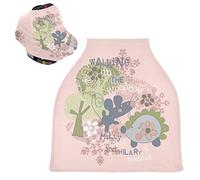 Hérisson Souris Rose Housse de Canopée pour Poussette,Siège de Voiture pour Bébé Dais Siège Auto Couverture D'Allaitement Pare-Soleil Respirant Extensible pour Bébé