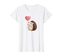 Hérisson tenant un ballon en forme de cœur, adorable bébé animal haie T-Shirt