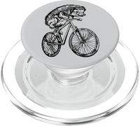 Hérisson Vélo Vélo Drôle Animal Biker Riding Bike PopSockets PopGrip pour MagSafe
