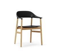 Herit Chaise de Table à Manger M. Accoudoir Chêne/Noir