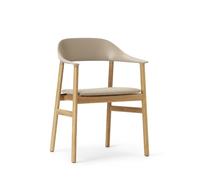 Herit Chaise de Table à Manger M. Accoudoir Rembourré Chêne/Sable