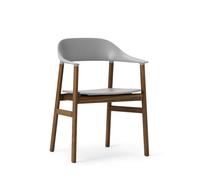 Herit Chaise de Table à Manger M. Accoudoirs Chêne fumé/Gris