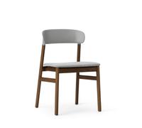 Herit Chaise de Table à Manger Rembourré Chêne Fumé/Gris
