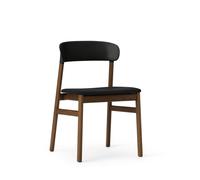Herit Chaise de Table à Manger Rembourré Chêne Fumé/Noir