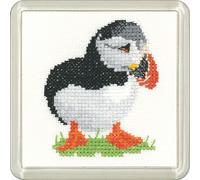 Heritage Aida "Puffin" set de broderie au point de croix, CFPF1479-A, taille du bloc 7.5x7.5cm