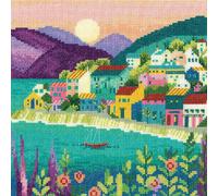 Heritage Aida 'The Peaceful Harbour' set de broderie au point de croix, MSPH1739, 20.5x20.5cm