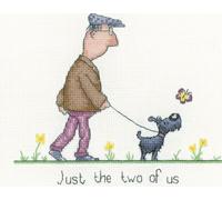 Heritage Aida 'The Two of Us' set de broderie au point de croix, GYTU1573-A, 17.5x14.5cm