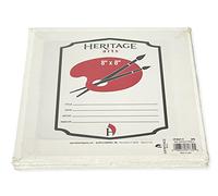 Heritage Arts CP30413 Lot de 3 panneaux de toile, 20,3 x 20,3 cm, montés sur panneau PDF, emballés individuellement, 100 % sans acide, surface légèrement dentée