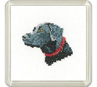 Heritage CFBL1444-A Aida Kit point de croix compté Motif labrador noir 7,5 x 7,5 cm