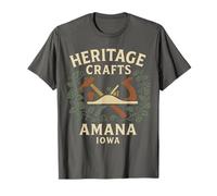 Heritage Crafts Amana Iowa Tools Retro Artisan Art T-Shirt