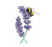 Heritage Crafts Peter Underhill Kit de broderie au point de croix Motif abeille Lavande