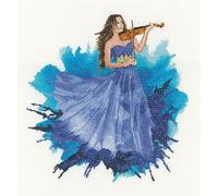 Heritage Crafts The Violonist Kit de broderie au point de croix compté Aida