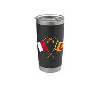 Héritage du Sri Lanka Drapeau français Drapeau du Sri Lanka Gobelet isotherme en acier inoxydable double paroi