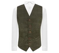 Heritage Gilet à carreaux pour homme Vert mousse, Vert, L
