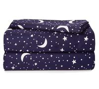 Heritage Kids K687913 Parure de lit 3 pièces Comprenant Un Drap de Dessus, Un Drap-Housse et 1 taie d'oreiller, imprimé Constellation, lit jumeau, Bleu Marine, Bleu