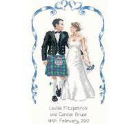 Heritage Kit de point de croix Motif mariage écossais Aida 14 fils