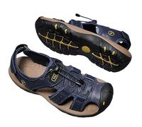 heritage lyonnais OrthoBreeze - Sandales d'été à confort orthopédique homme Sandales de marche homme en cuir, bout fermé, nu - pied, pour plage, randonnée et extérieur été.
