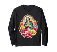Heritage Mexican Mom Virgen de Guadalupe Mother's Day Manche Longue