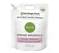 Heritage Park Silk & Wool Spring Magnolia Détergent à lessive au pH neutre - Sans enzymes, ultra concentré (recharge de 1 892,7 ml)