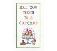Heritage Point de Croix Set Aida "Cupcake (A)", modèle à compter, KSCC1650-A, 11x20,5cm