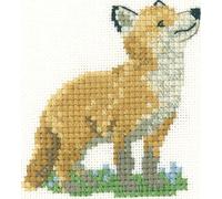 Heritage Point de Croix Set Aida "Fuchsjunges (A)", modèle à compter, LFFC1061-A, 6,5x6,5cm