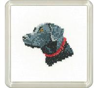 Heritage Point de Croix Set Aida "Labrador noir ", modèle à compter, cfbl1444-a,