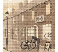 Heritage Point de Croix Set Aida "magasin de vélo", modèle à compter, PSBI1278-A, 12,5x12,5cm