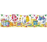Heritage Point de Croix Set Aida "Sur la plage", modèle à compter, kcob1461-a, 37,5x10cm