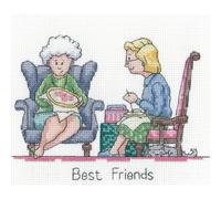 Heritage Set Point de Croix Aida "Best Friends", Counting Pattern, gybf1583-a, 1