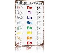 Heritage Solfege Hand Signs Music Plaque 8 X 12 in