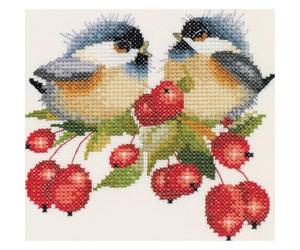 Heritage VPBE775E Kit point de croix compté Motif chat baies 11,5 x 11 cm