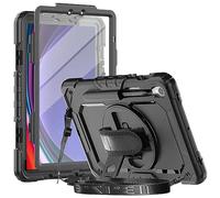Herize Coque pour Samsung Galaxy Tab S9 11" avec Protecteur d'écran | SM-X710/X716B/X718U Coque avec Porte-Crayon | Coque résistante aux Chocs avec dragonne rotative à 360° pour Galaxy Tab S9 2023