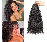 Herkeymidy GoGo Curl Crochet Hair 14Inch 8 Packs Pre looped Ocean Wave Hair Deep Twist Crochet Synthetic for Women (4#, 14INCH)