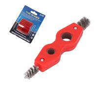 HERKINDNESS 4-in-1 Double Universel Ébavureur pour Tuyaux et Ébavureur Antidérapant Intérieur et Extérieur, Rouge Ebavureur Cuivre, Nettoyeur Tuyau Cuivre pour Tuyaux en Cuivre, Aluminium, Plastique