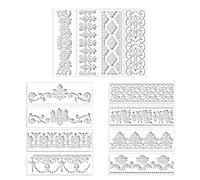 HERKINDNESS Pochoirs pour Peinture, 12 Pièces Pochoir Peinture Murale, Pochoir Meuble à Motif Clair, de Nombreuses Conceptions Graphiques Différentes, pour Peinture, Décoration DIY