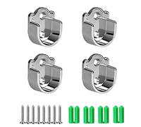 HERKINDNESS Supports pour Rail Suspendu Supports Ronde Tube de Penderie Alliage de Zinc en Forme U Cintre à Rideau(25mm)