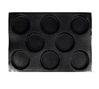 Herklotzn 8 trous Hamburger petits pains Poêles pour la cuisson en silicone Moules à pain pour la cuisson Non adhésif perforé
