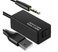 Herklotzn Convertisseur Audio NuméRique-Analogique 192 KHz, Adaptateur de Câble Audio NuméRique Optique Toslink vers Analogique 3,5 Mm