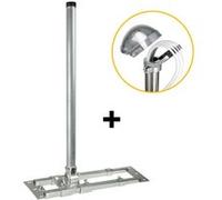 HERKULES S48/900 Support Charpente Montage Toit Antenne Parabole + Capuchon Alu