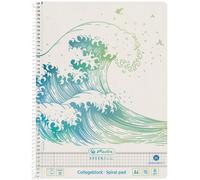 Herlitz Greenline Spiral Pad A4 70 Sheets Lined 28 Wave