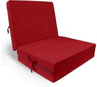 Herlag P05010-2073MCT Senior Matelas Pliant, Couleur Rouge, Dimensions 195 x 85 x 10 cm, lit d'invité, Matelas Pliant, Housse Lavable
